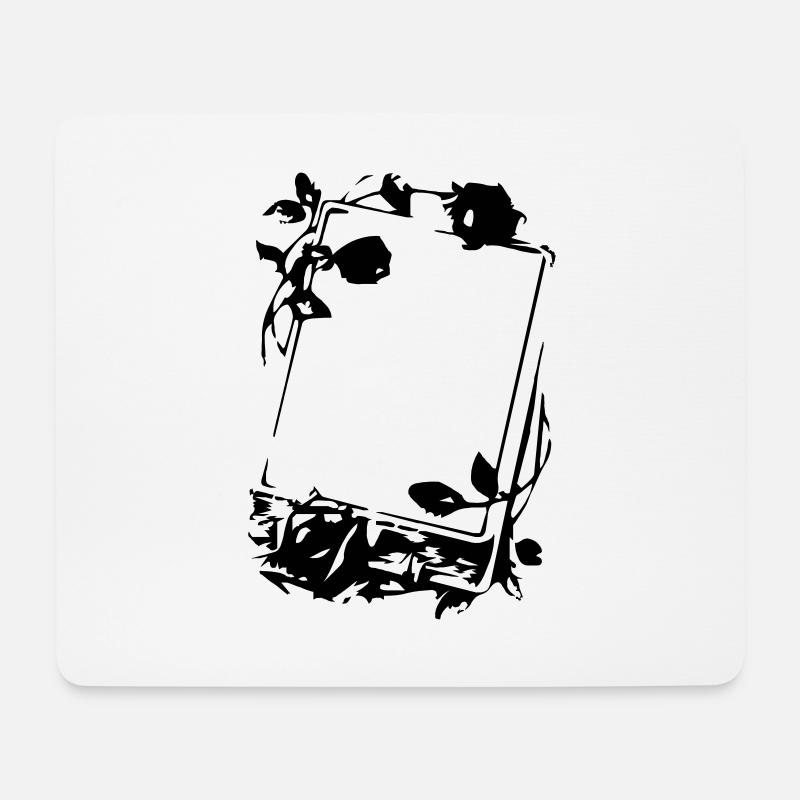 Buch mit Rosen - Mousepad (Querformat) - Weiß