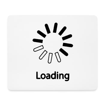 Loading schwarz - Mousepad (Querformat) - Weiß - Vorne