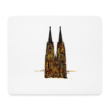 Kölner Dom - Mousepad (Querformat) - Weiß - Vorne
