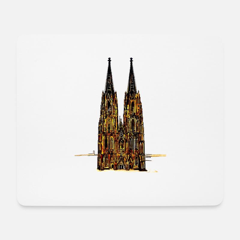 Kölner Dom - Mousepad (Querformat) - Weiß