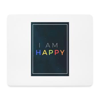 I am happy colorful - Mouse Pad (horizontal) - white - Front