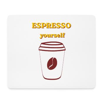 Espresso Yourself Kaffee Illustration - Mousepad (Querformat) - Weiß - Vorne