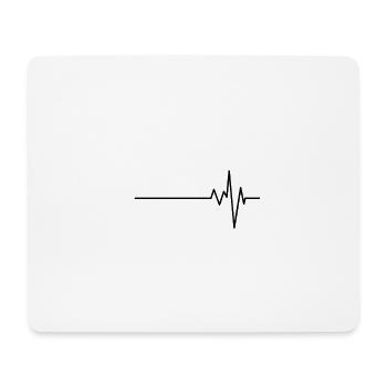 beat - heartbeat - dash love - Mouse Pad (horizontal) - white - Front
