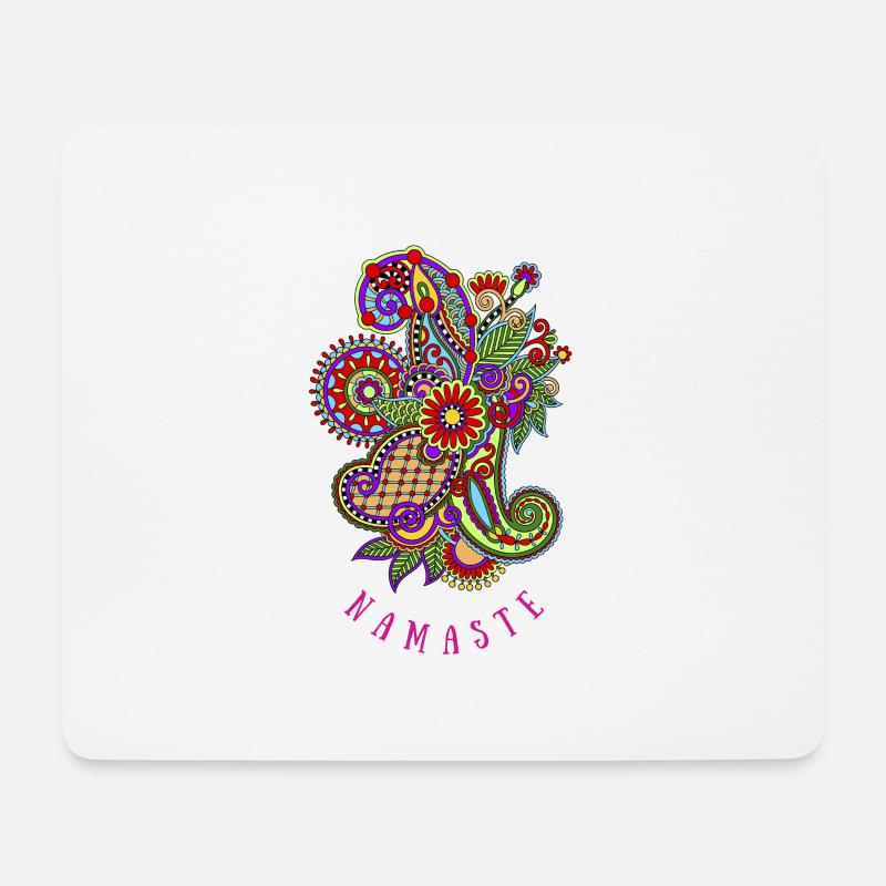 Namaste - Mousepad (Querformat) - Weiß
