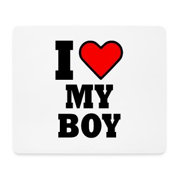 I love my boy - Mouse Pad (horizontal) - white - Front