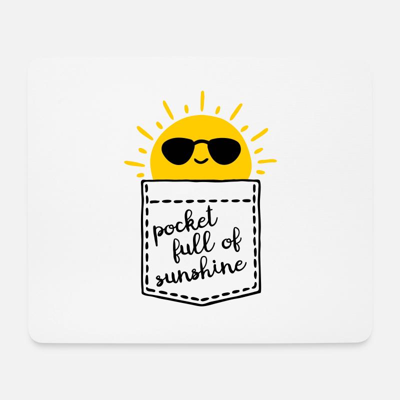 Sonne in der Brusttasche - pocket full of sunshine - Mousepad (Querformat) - Weiß