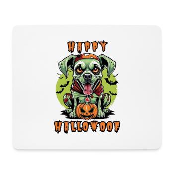 Happy Hallowoof Halloween Dog - Mouse Pad (horizontal) - white - Front