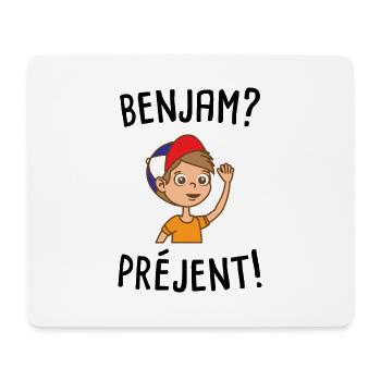 Benjam préjent - Tapis de souris (format paysage) - blanc - Devant