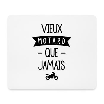 Vieux motard que jamais - Tapis de souris (format paysage) - blanc - Devant
