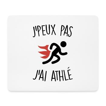 J'peux pas j'ai athlétisme - Tapis de souris (format paysage) - blanc - Devant