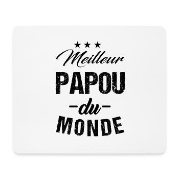 Meilleur papou du monde t-shirt grand-père - Tapis de souris (format paysage) - blanc - Devant