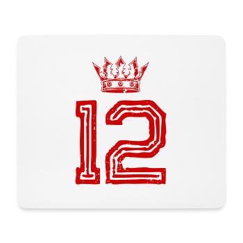 12 Couronne numérique - Tapis de souris (format paysage) - blanc - Devant