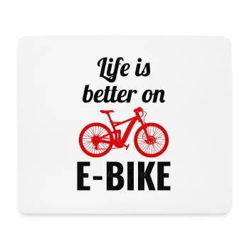 E-Bike Electric-Bike E-Cyclist Bicycling Rider - Mouse Pad (horizontal) - white - Front