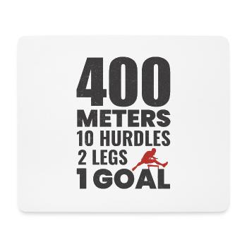 Hürden Hürdenlauf Hürdenläufer Läufer Athleten - Mousepad (Querformat) - Weiß - Vorne