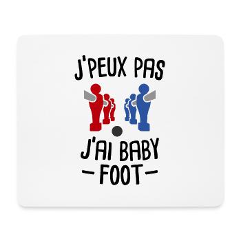 J'peux pas j'ai baby foot - Tapis de souris (format paysage) - blanc - Devant