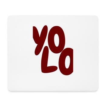 YoLo Saying - College Streetwear Y2k Design - Mouse Pad (horizontal) - white - Front