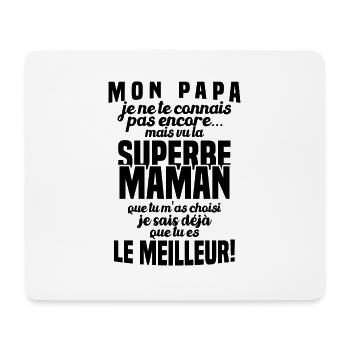 Annonce grossesse Cadeau Futur Papa Future Maman - Tapis de souris (format paysage) - blanc - Devant