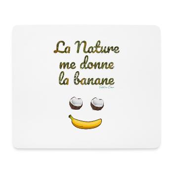 Lanature me donne la banane - Tapis de souris (format paysage) - blanc - Devant