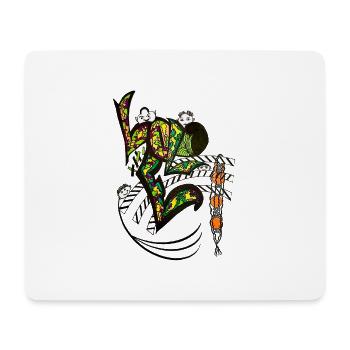 "LOVE" Kaleidoscope Graffiti Letters - Mouse Pad (horizontal) - white - Front