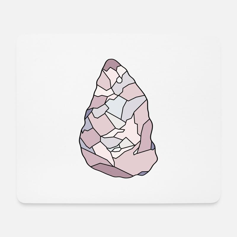 Faustkeil in Edelsteinoptik - Mousepad (Querformat) - Weiß