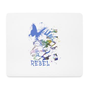 art,butterfly,graffiti,colorful,blue,painting - Mouse Pad (horizontal) - white - Front