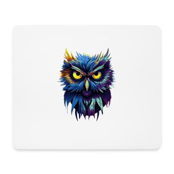 Eule - Mousepad (Querformat) - Weiß - Vorne