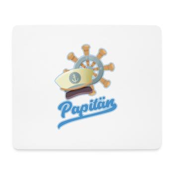 PAPITÄN MAMITÄN KAPITÄN PAPI MAMI PIRAT AHOY MOTIV - Mousepad (Querformat) - Weiß - Vorne