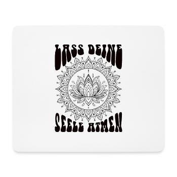lass deine Seele atmen Geschenk - Mousepad (Querformat) - Weiß - Vorne