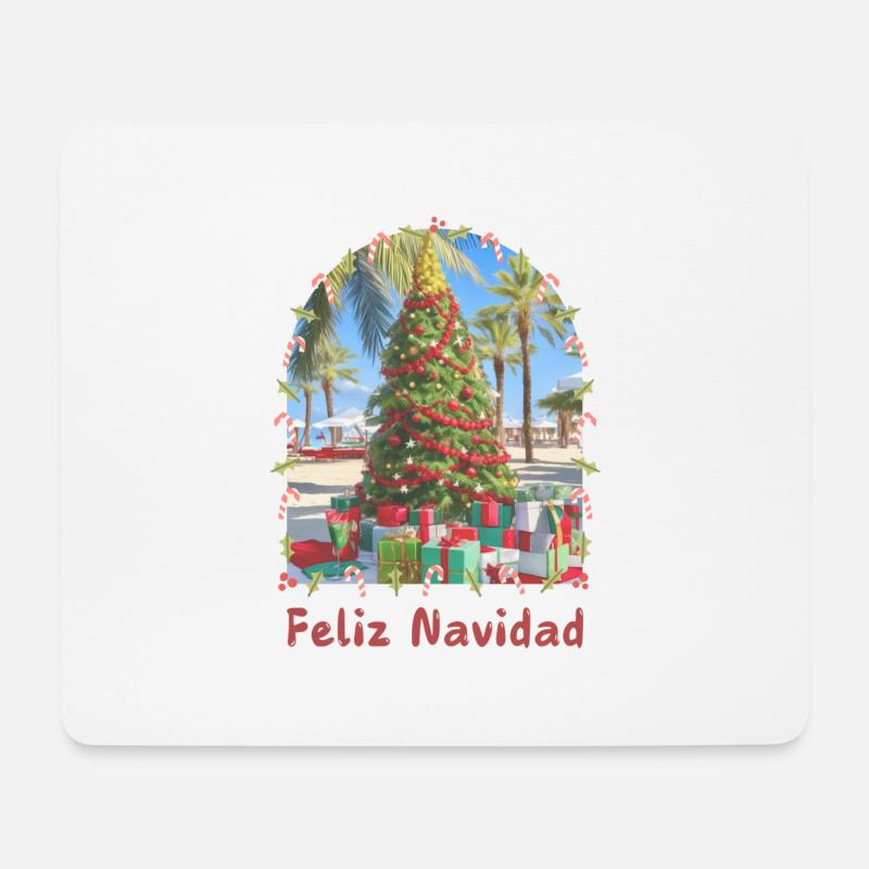 Feliz Navidad - Noël espagnol - Tapis de souris (format paysage) - blanc