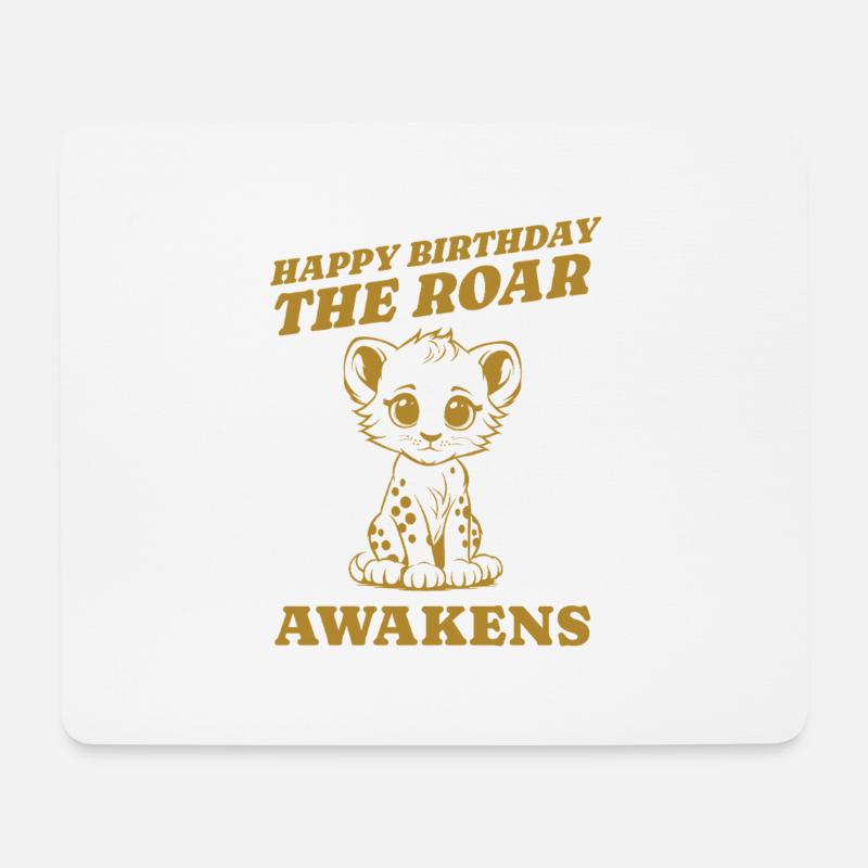 the roar awakens Geschenk Geburtstag - Mousepad (Querformat) - Weiß