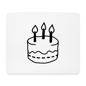 Torte - Line - Mousepad (Querformat) - Weiß - Vorne