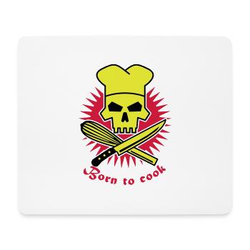born_to_cook_3c - Tapis de souris (format paysage) - blanc - Devant