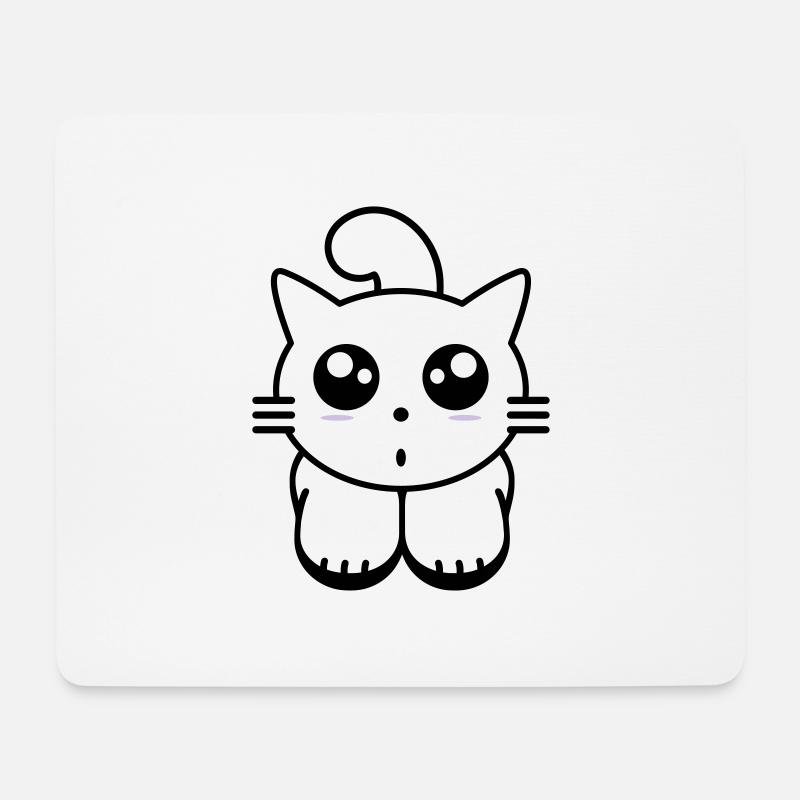 Kätzchen - Mousepad (Querformat) - Weiß