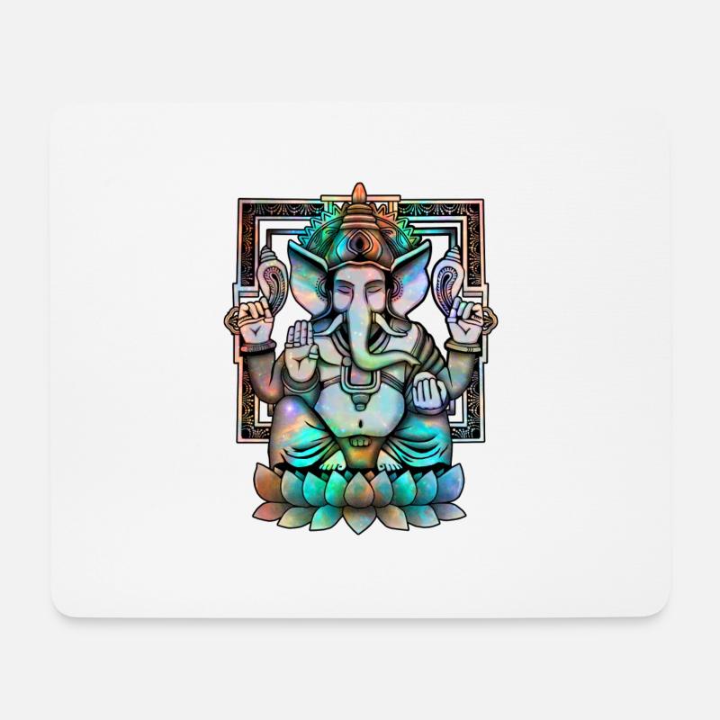 Cosmic Ganesh - Tapis de souris (format paysage) - blanc