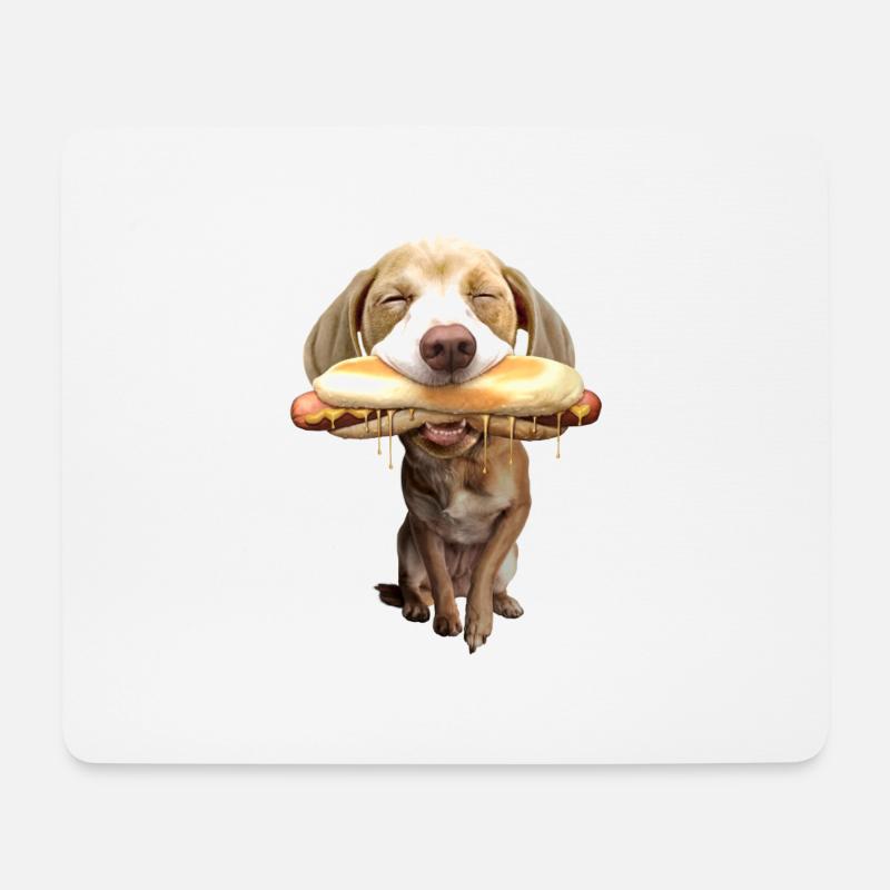 Hotdog - Mousepad (Querformat) - Weiß