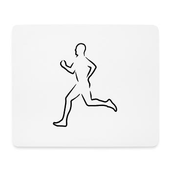 Läufer - Mousepad (Querformat) - Weiß - Vorne