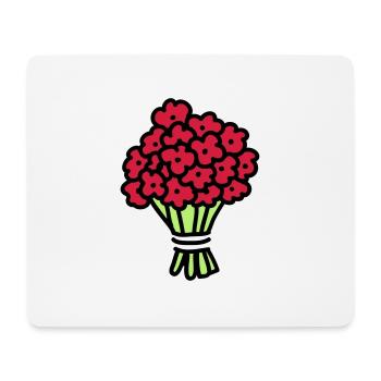 Bouquet 3 - Tapis de souris (format paysage) - blanc - Devant