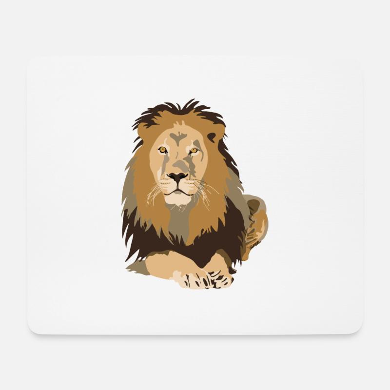 lion - Mouse Pad (horizontal) - white