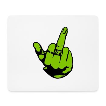 Doigt - Tapis de souris (format paysage) - blanc - Devant