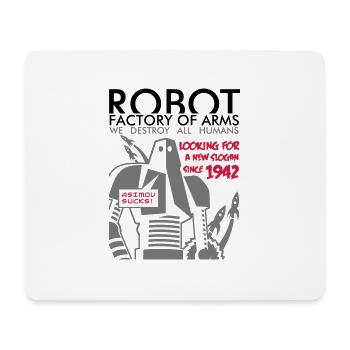 robot2_3c - Mouse Pad (horizontal) - white - Front
