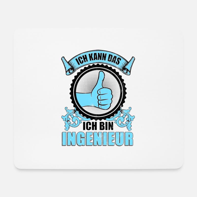 Ich kann das ich bin Ingenieur - Mousepad (Querformat) - Weiß