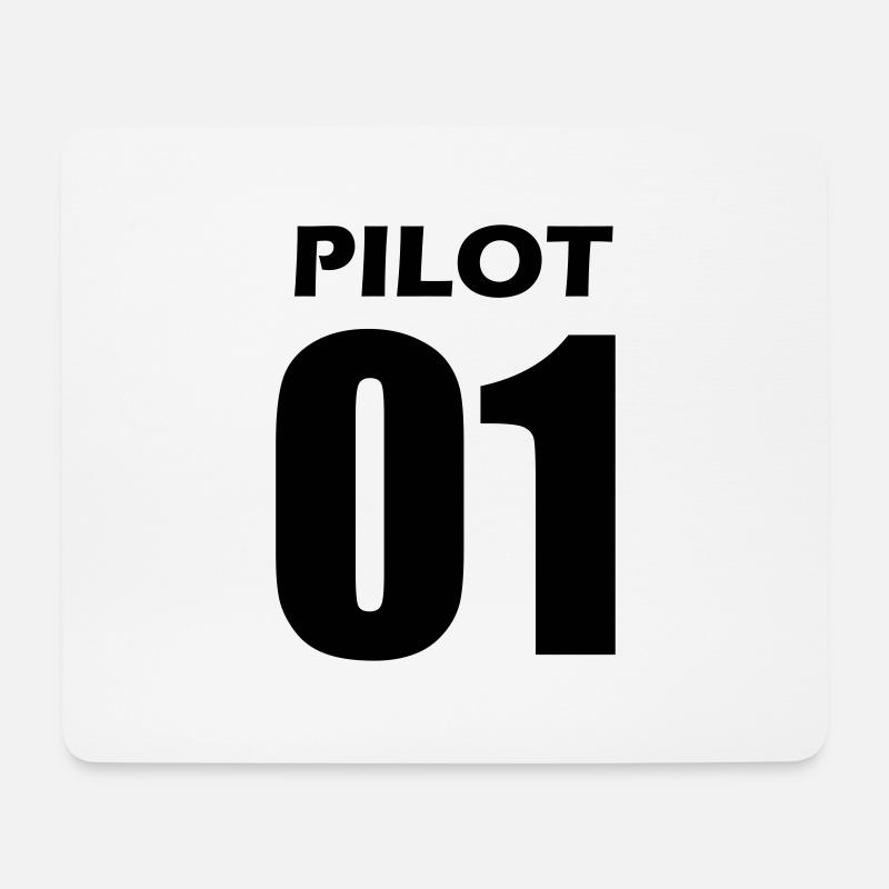 Pilot Partnerlook Geschenk - Mousepad (Querformat) - Weiß