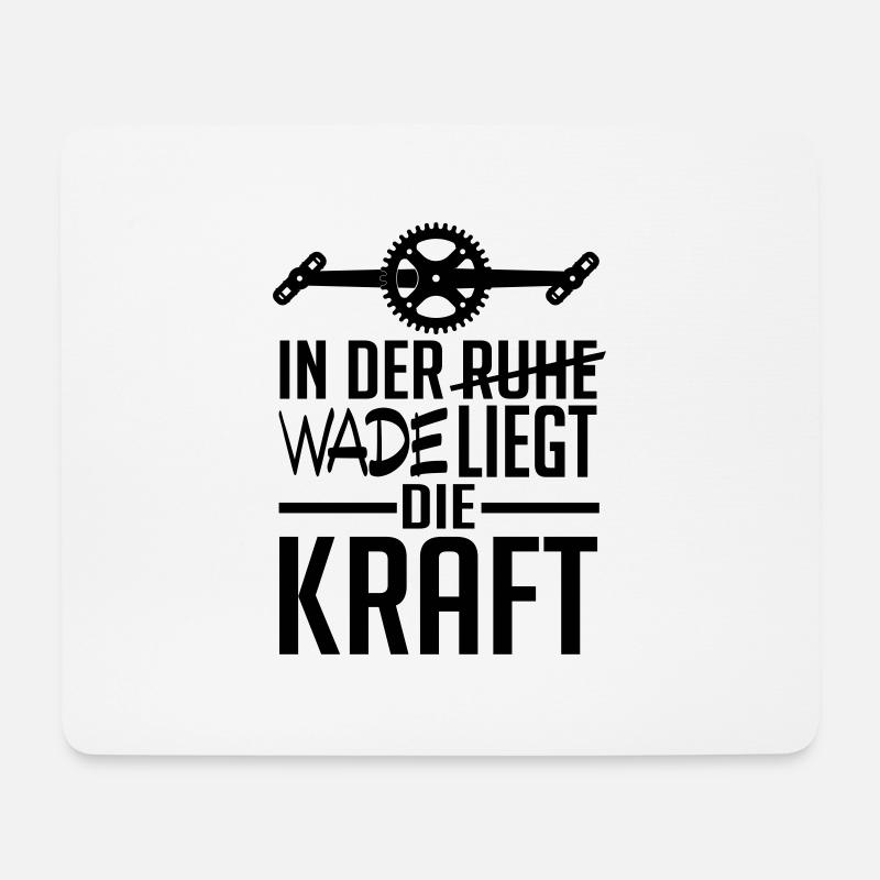 In der Wade liegt die Kraft - Mousepad (Querformat) - Weiß