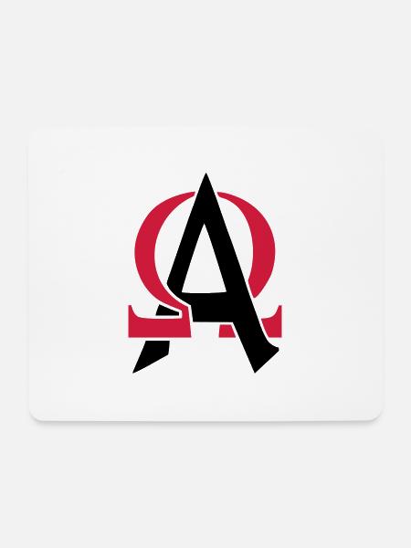 ALPHA & OMEGA - Mousepad (Querformat) - Weiß