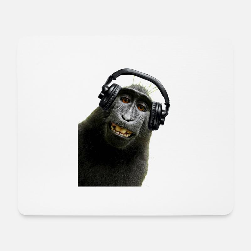 Shirt Monkey Music by CustomStyle - Mouse Pad (horizontal) - white