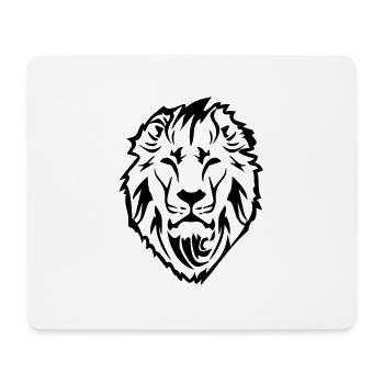 Chat sauvage de Lion lion tête illustration - Tapis de souris (format paysage) - blanc - Devant