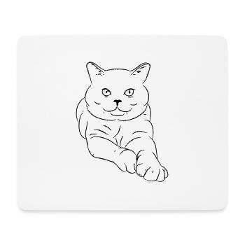britishshorthair - Mousepad (Querformat) - Weiß - Vorne