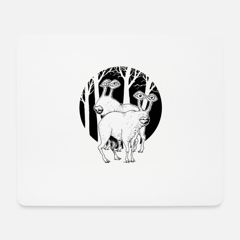 Wood Wild Animals - Mouse Pad (horizontal) - white