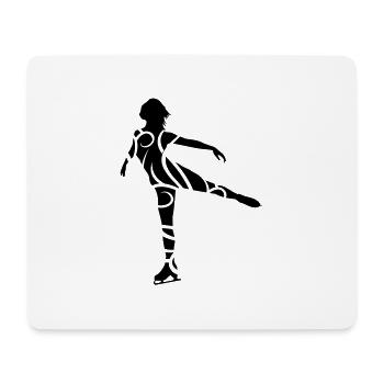 Ice Skating female - Tapis de souris (format paysage) - blanc - Devant