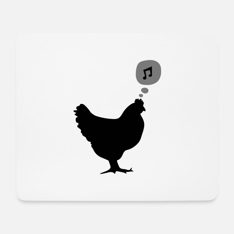 chicken - Mousepad (Querformat) - Weiß